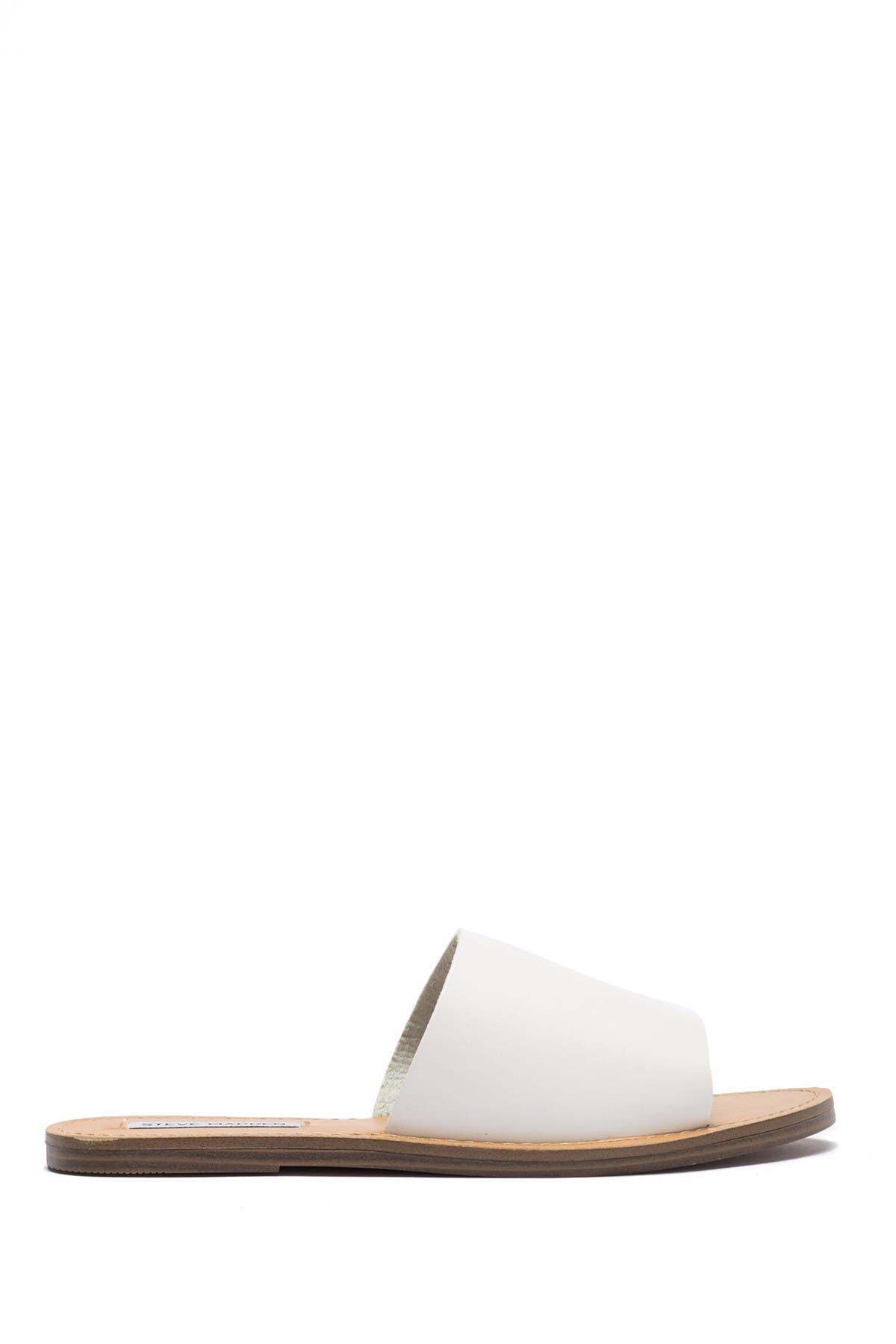 steve madden white slide sandals