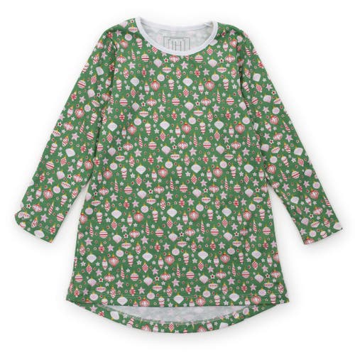 Shop Lila And Hayes Berkeley Girls' Shirt Dress In Retro Ornaments