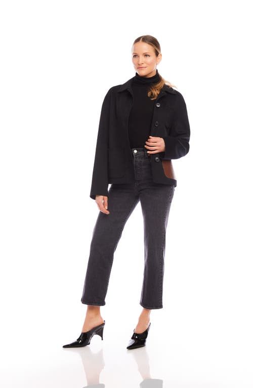 Shop Fifteen Twenty Ludlow Wool Blend Jacket In Black