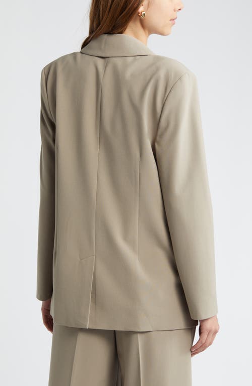 Open Edit Relaxed Fit Blazer In Grey Chia