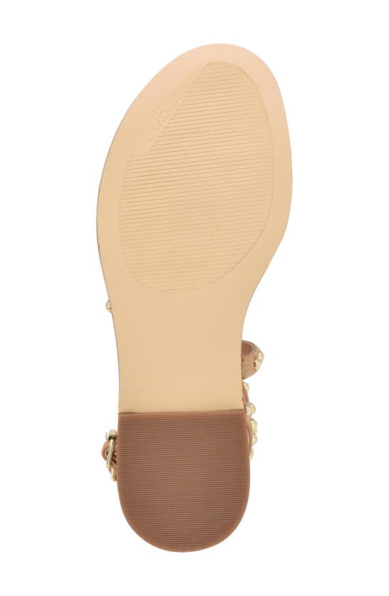 Guess Yamara Studded Gladiator Sandal In Light Natural 110