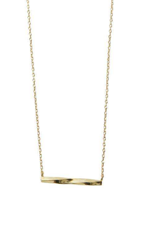 BAR JEWELLERY Letter V Pendant Necklace - Farfetch