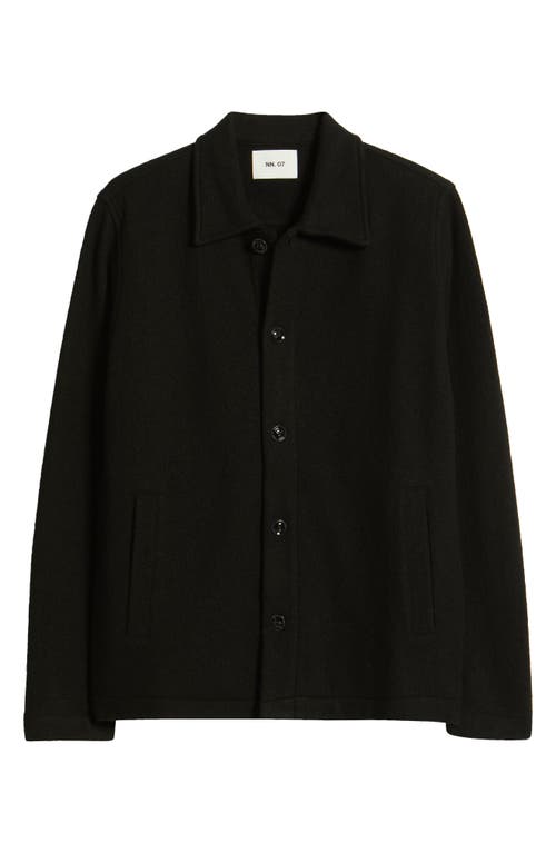 NN07 Zander 6398 Wool Shirt Jacket in Black 