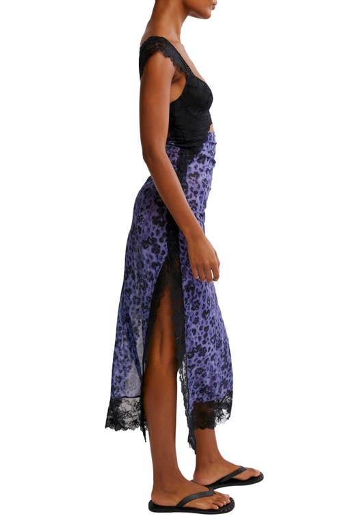 FREE PEOPLE FREE PEOPLE SUDDENLY FINE FLORAL PRINT CUTOUT LACE TRIM NIGHTGOWN 