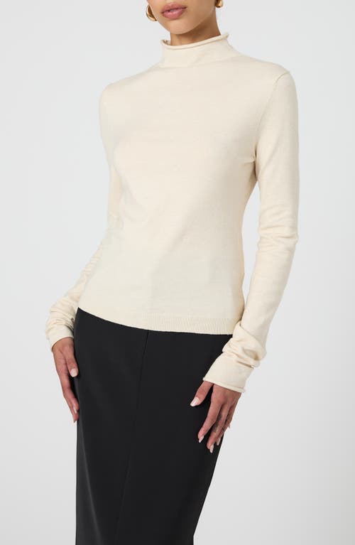 Shop French Connection Mock Neck Sweater In 12-oatmeal Mel