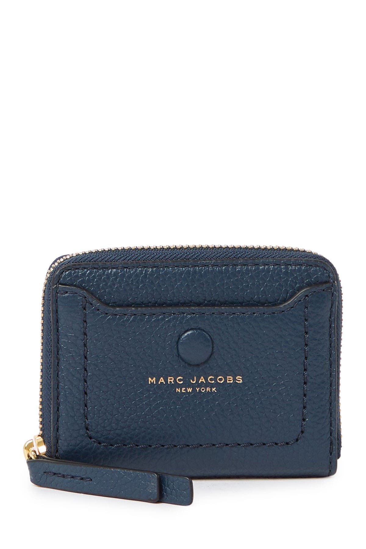 marc jacobs empire city mini compact leather coin wallet