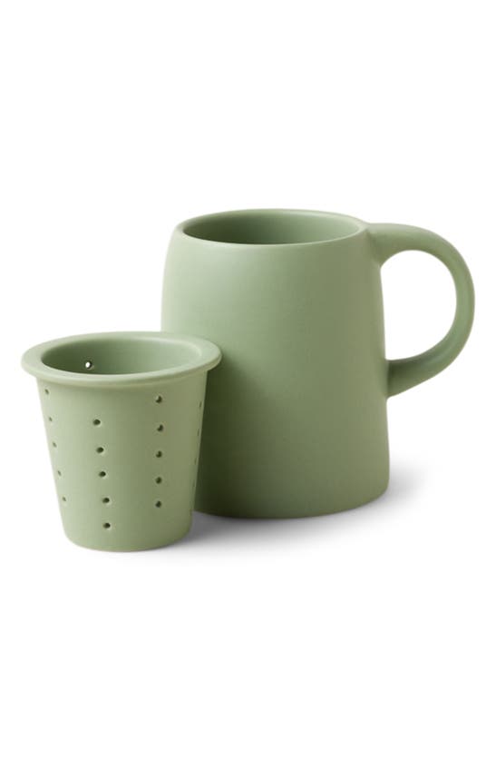 Good Citizen Coffee Co. Ceramic Tea Infuser Mug In Green
