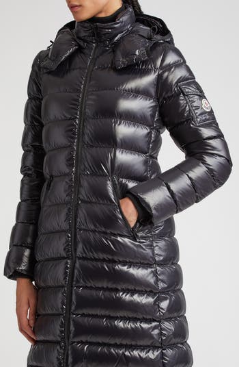 Moncler moka lacquer long puffer online coat