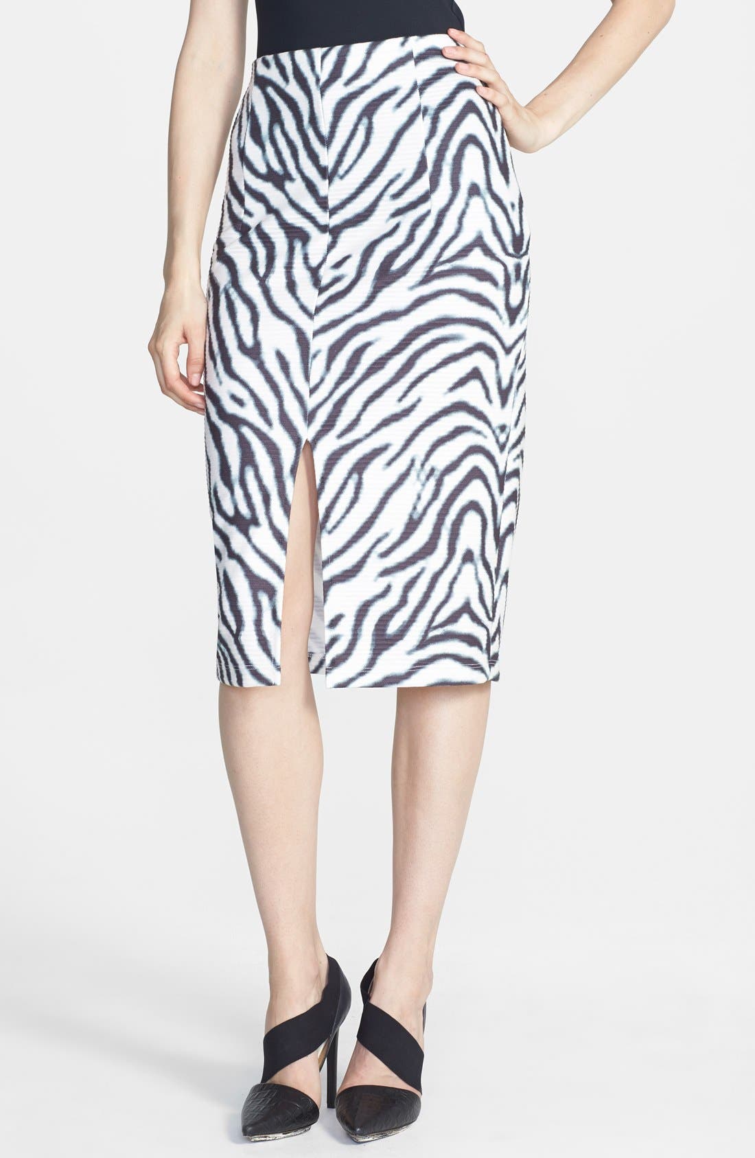Rules of Etiquette Zebra Print Midi Skirt Nordstrom