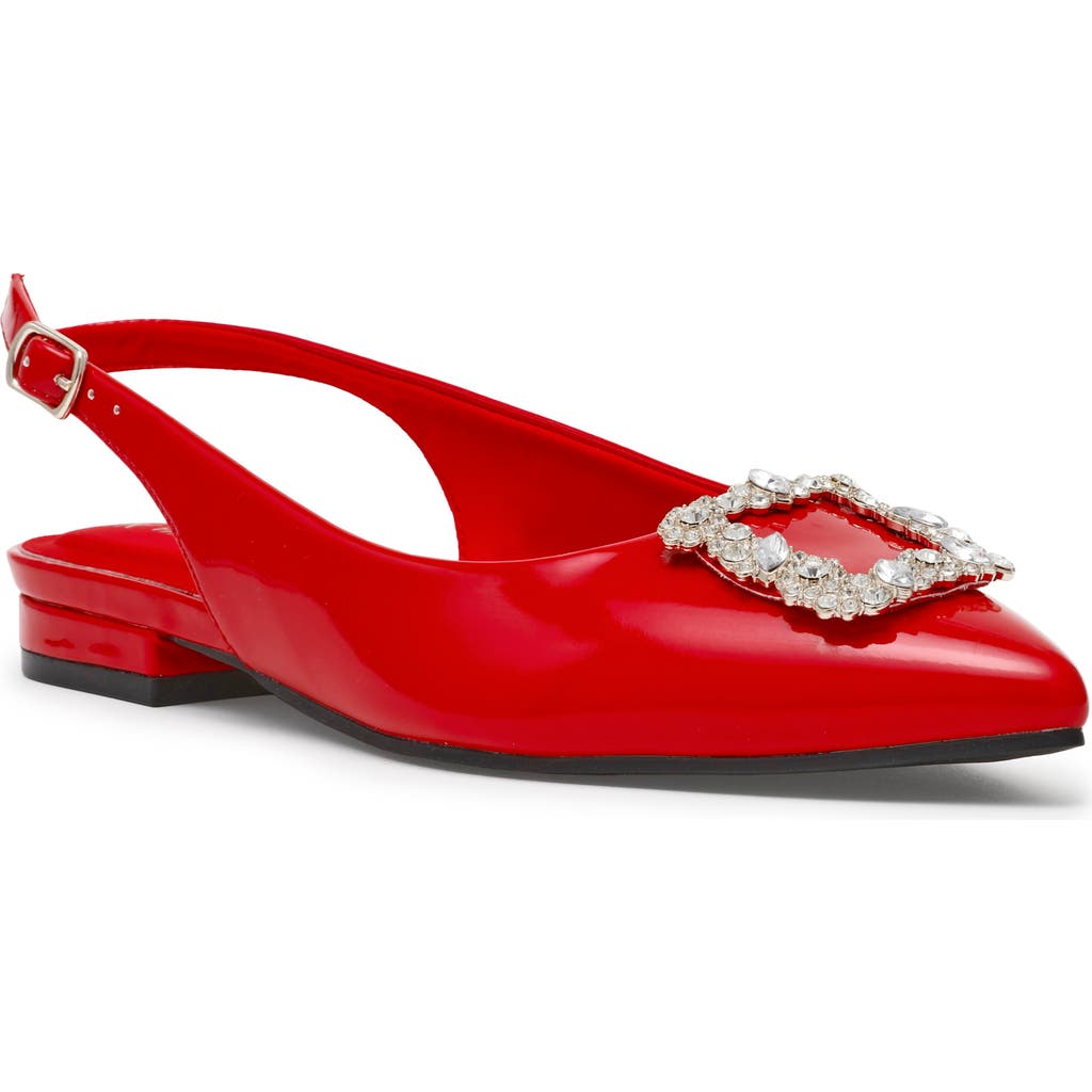 Anne Klein Kith Slingback Flat In Red Patent
