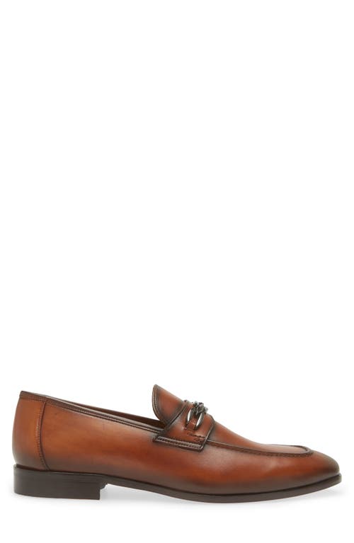 Shop Mezlan Bit Ornament Leather Loafer In Cognac