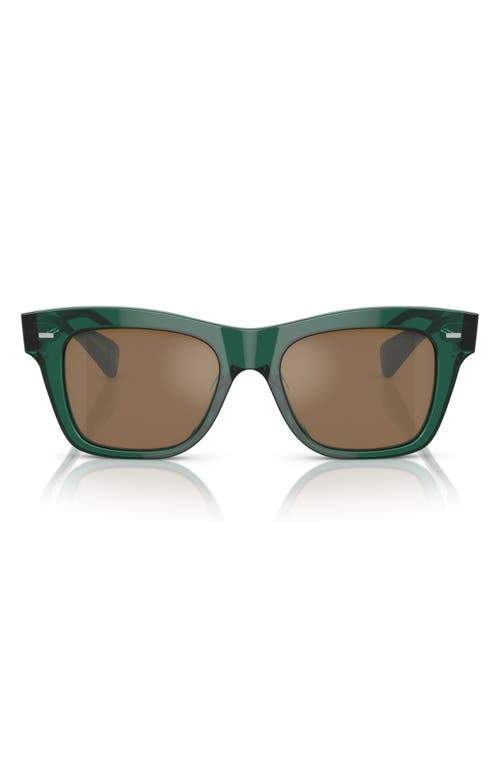 Oliver Peoples Pillow 51mm Square Sunglasses in Teal at Nordstrom