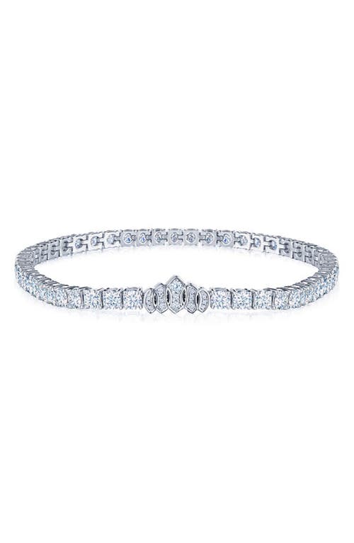 Diamond Line Tennis Bracelet in White