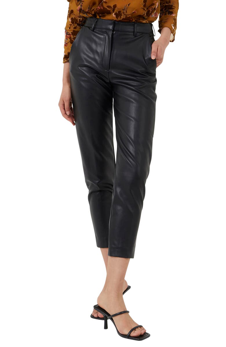 French Connection Crolenda Faux Leather Crop Pants | Nordstrom