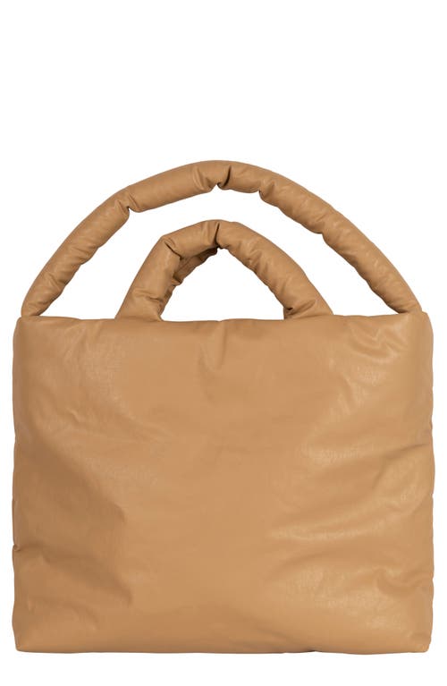 KASSL Large Oiled Canvas Pillow Bag in Latte