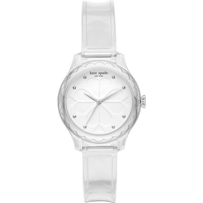Kate Spade New York Rosebank Transparent Strap Watch, 32mm