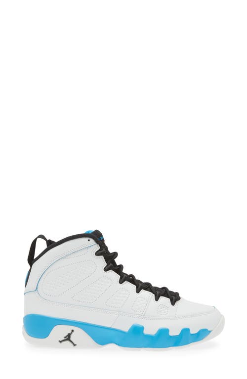 Shop Jordan Air  9 Retro 'powder Blue' High Top Sneaker In Summit White/black/dark Blue