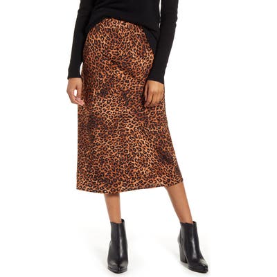 Bobeau Lyndon Bias Cut Midi Skirt