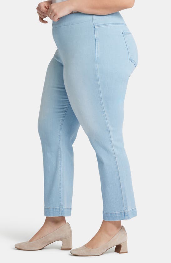 Shop Nydj Bailey Pull-on Ankle Relaxed Straight Leg Jeans In Santorini