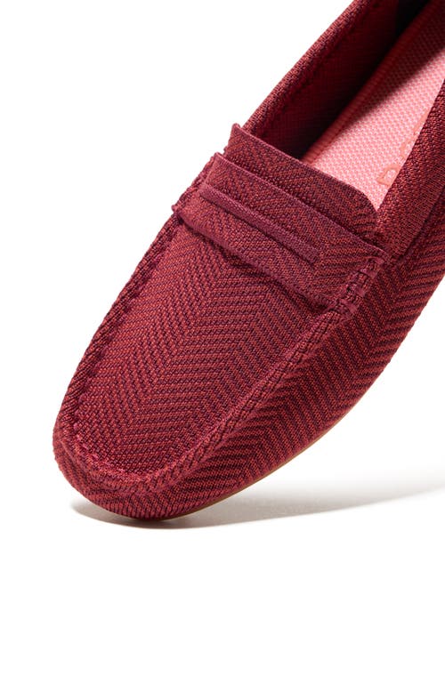 Shop Rothys Rothy's The Driver In Merlot Herringbone