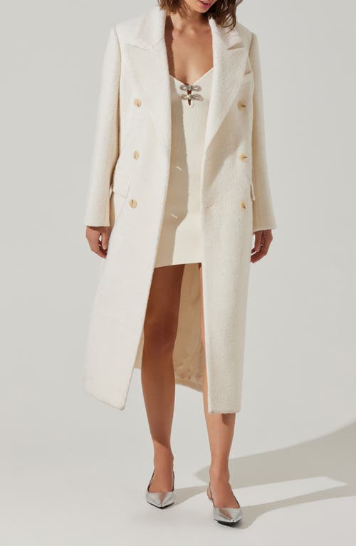 Astr The Label Morana Wool Blend Coat In Cream