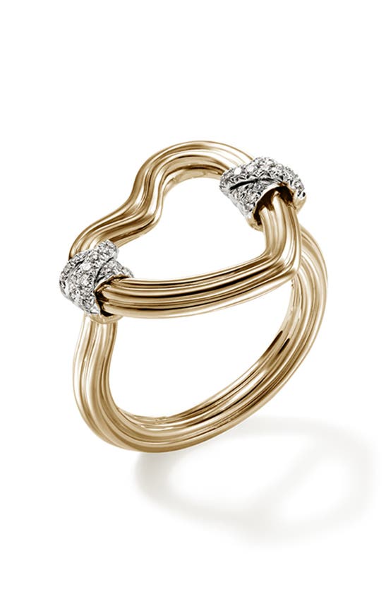 John Hardy Bamboo Collection Heart Ring In Gold