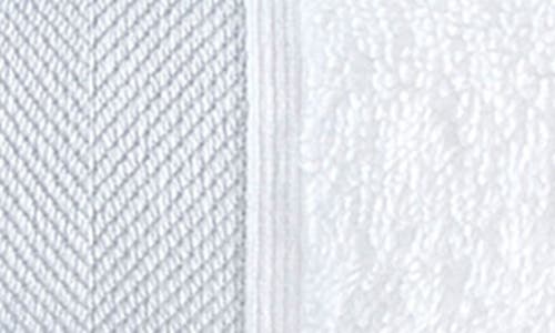 Brooks Brothers Ottoman Rolls 2-pack Turkish Cotton Bath Sheets In White/silver