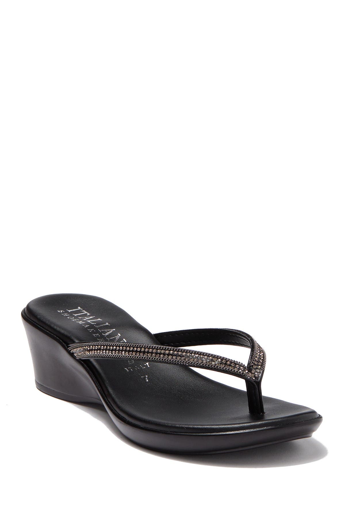 italian shoemakers black sandals