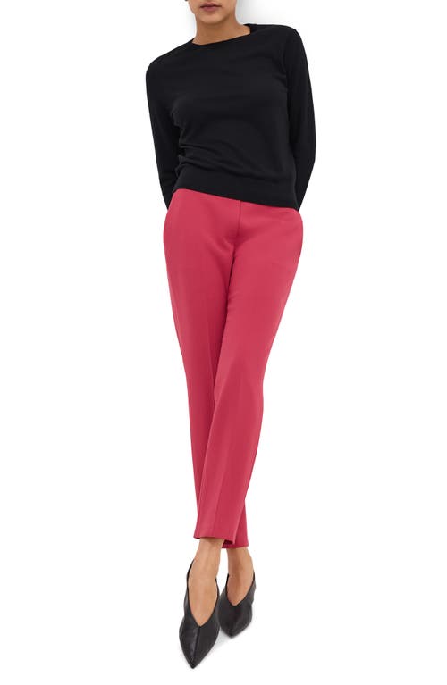 Shop Theory Treeca Pull-on Trousers In Deep Rose