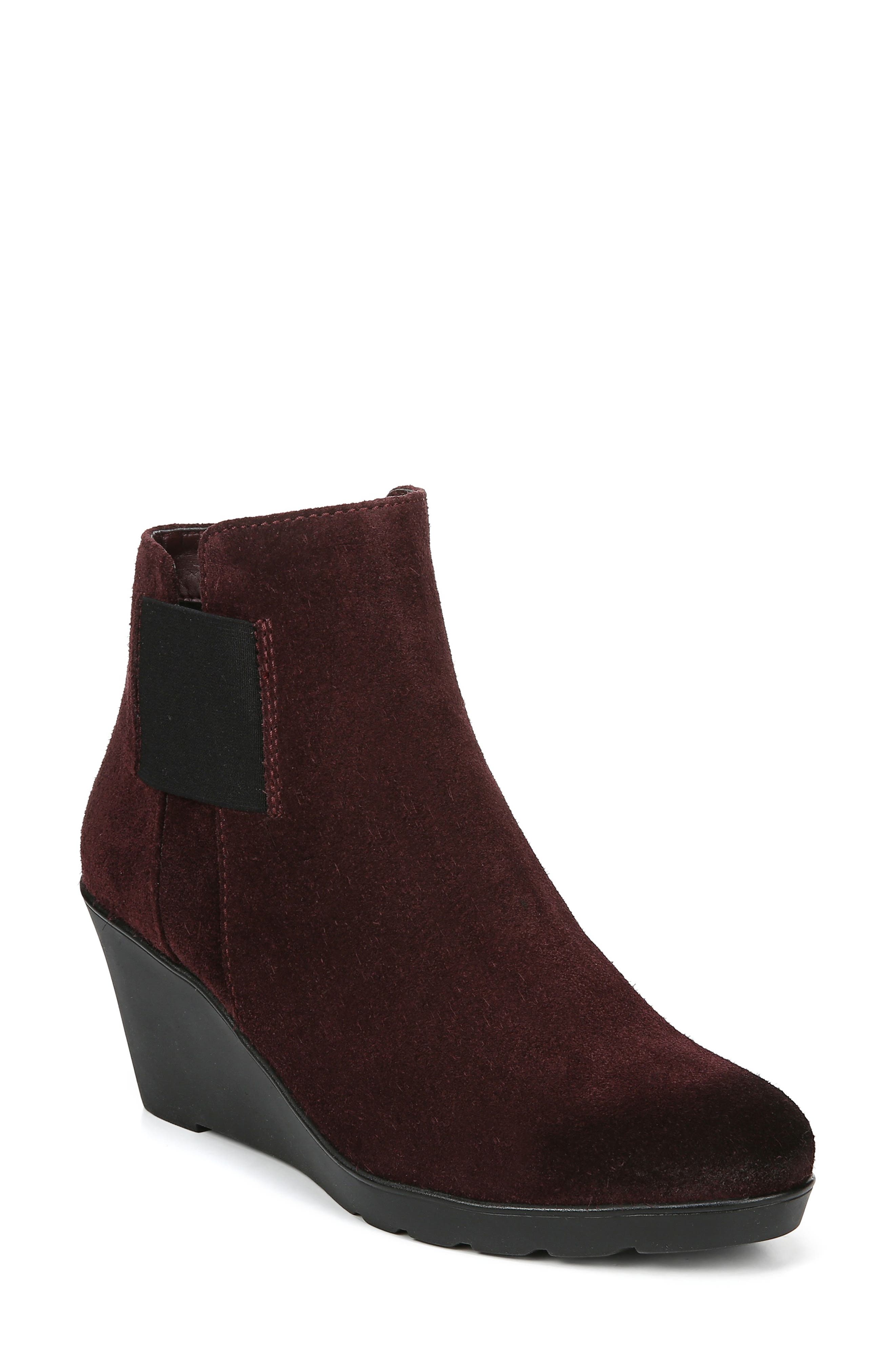 wide width wedge booties