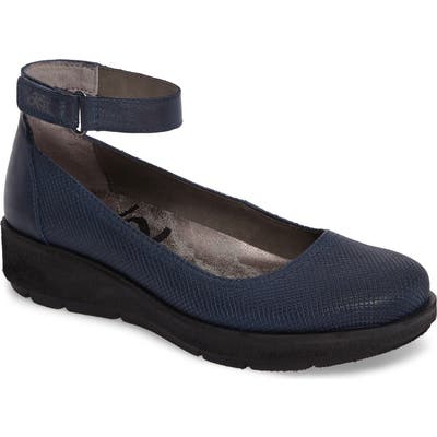 Otbt Scamper Ankle Strap Wedge- Blue