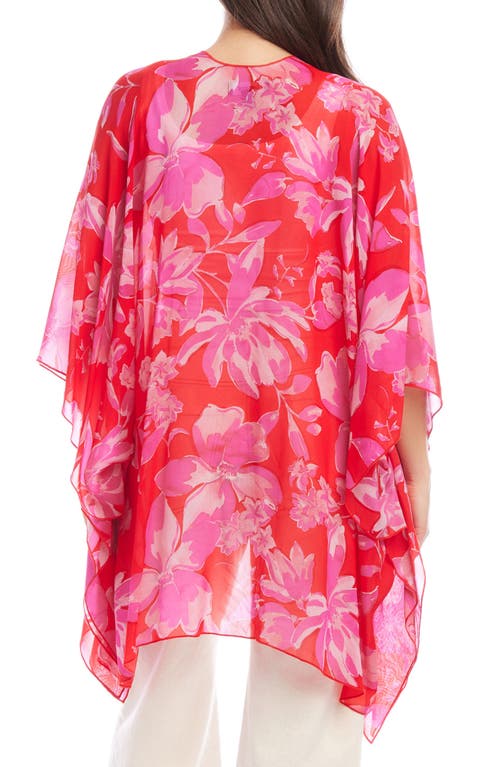 Karen Kane Floral Print Open Front Jacket In Floral Print