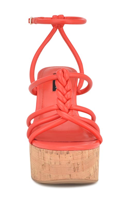 Nine West Olander Platform Sandal In Orange