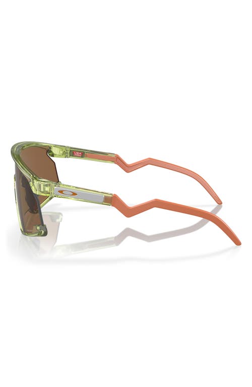 Oakley Bxtr 39mm Prizm™ Wrap Shield Sunglasses In Fern/prizm Bronze