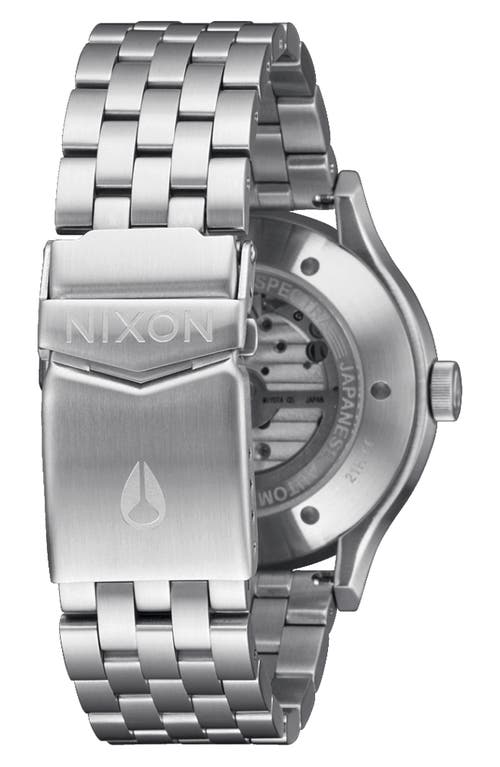 Shop Nixon Spectra Automatic Bracelet Watch, 40mm In White/silver