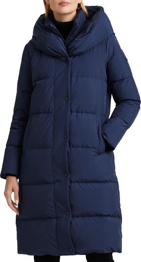 Lauren Ralph Lauren Pillow Hood Longline Down Feather Jacket