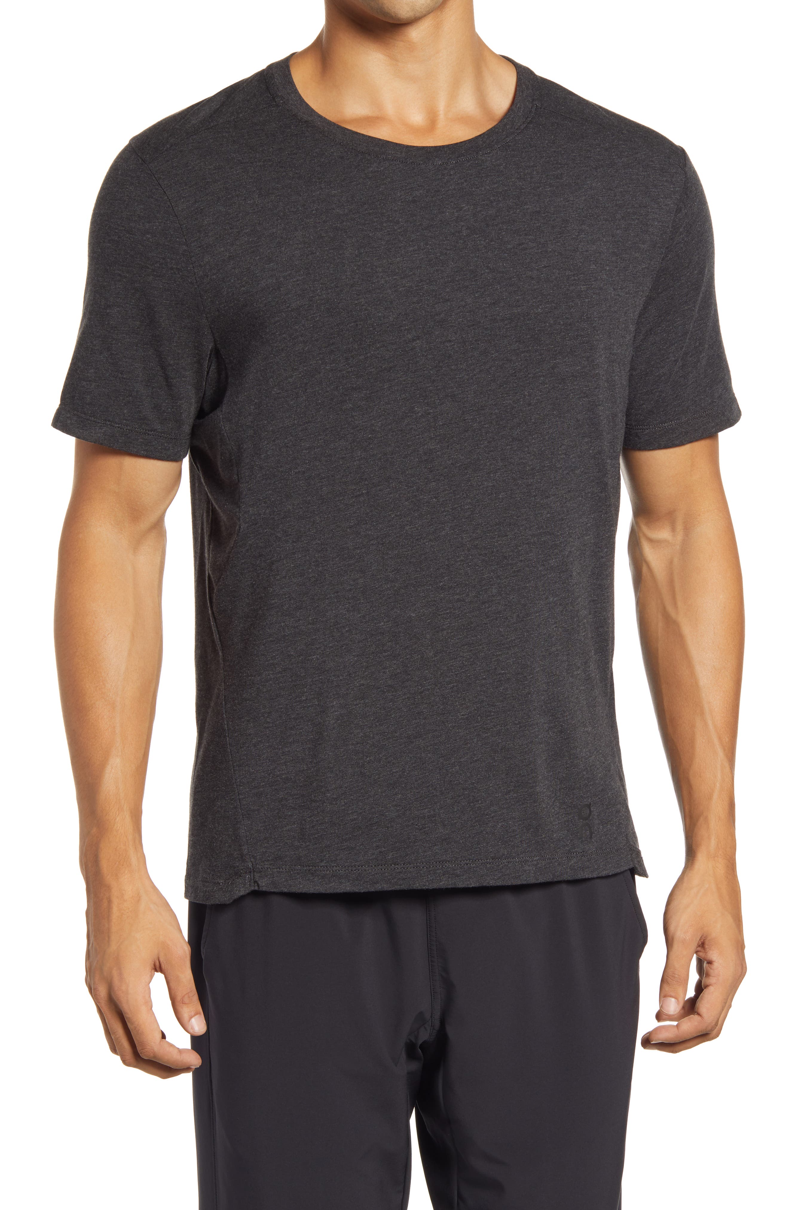 On Men's Active-T Performance Running T-Shirt in Black