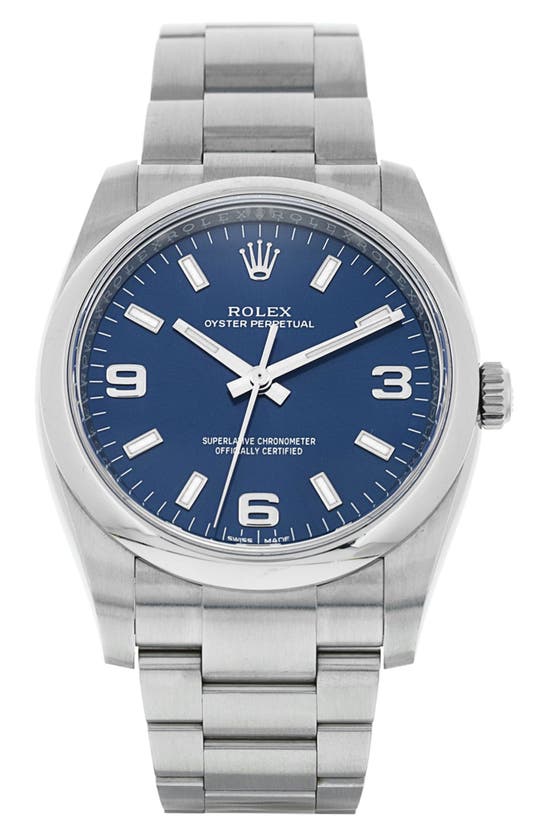 Watchfinder & Co. Rolex  2020 Oyster Perpetual 114200 Automatic Bracelet Watch, 34mm In Blue