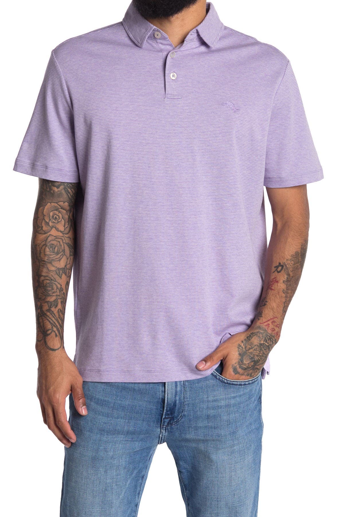 Tommy Bahama Pacific Shore Polo Shirt In Violet Tulip Heather