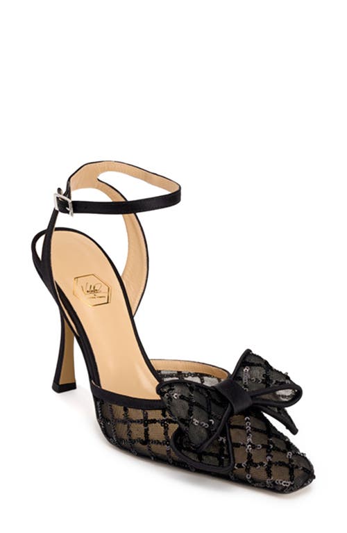 Shop Nalebe Dimante Ankle Strap Pump In Black