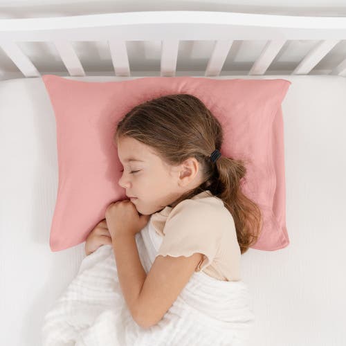 Comfy Cubs Toddler Pillow With Soft Cotton Pillowcase In Blush