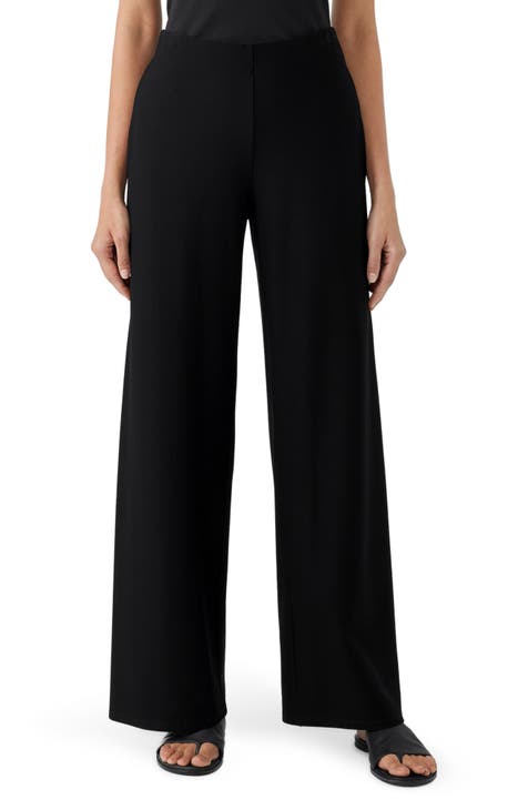 Eileen Fisher Washable Stretch Crepe Straight Leg Pant Women's S