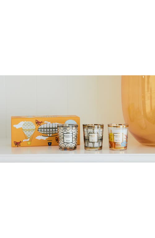 Shop Baobab Collection Brussels-roma-saint-tropez Travel Candle Trio In Multicolor