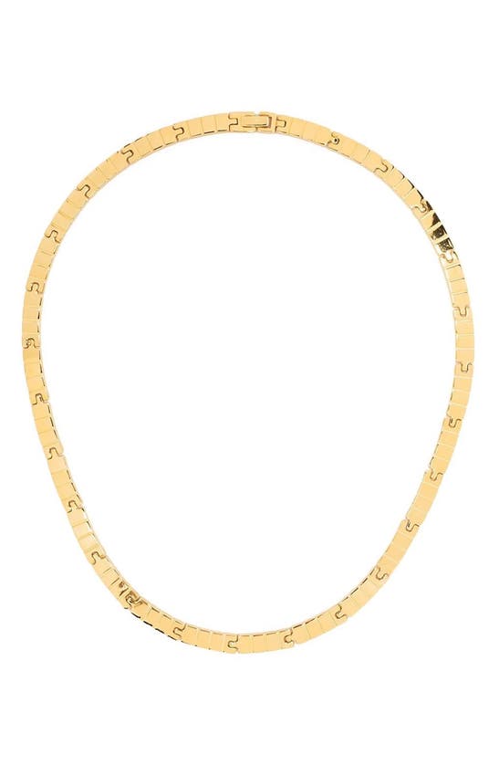 Shop Ivi Los Angeles Slim Slot Chain Necklace In Yellow Gold