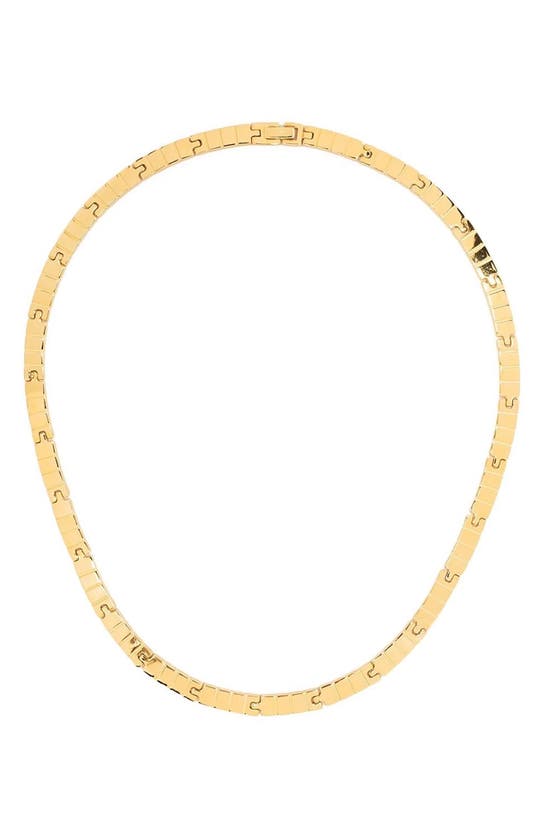Ivi Los Angeles Slim Slot Chain Necklace In Yellow Gold