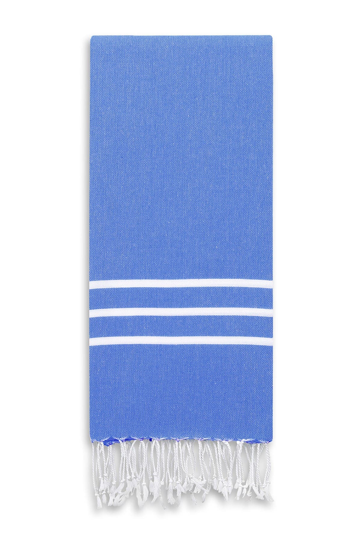 Linum Home 100% Turkish Cotton Alara Pestemal Beach Towel In Royal Blue / White