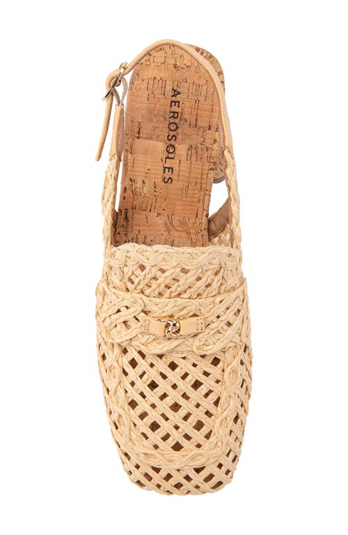 AEROSOLES AEROSOLES SANTIAGO RAFFIA PLATFORM SLINGBACK CLOG