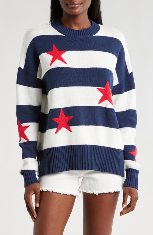 Beach Riot Callie Cotton Blend Sweater In Liberty Stars