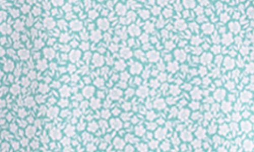 Cutter & Buck Pike Flora Print Polo In Fresh Mint