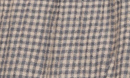 Shop Quincy Mae Cici Gingham Organic Cotton Top & Bloomers In Indigo-gingham